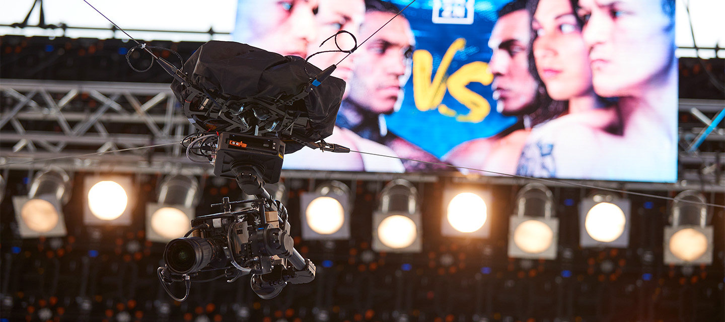 Wirecam System at a boxing event